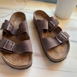 Birkenstock Brown Leather Sandals size43